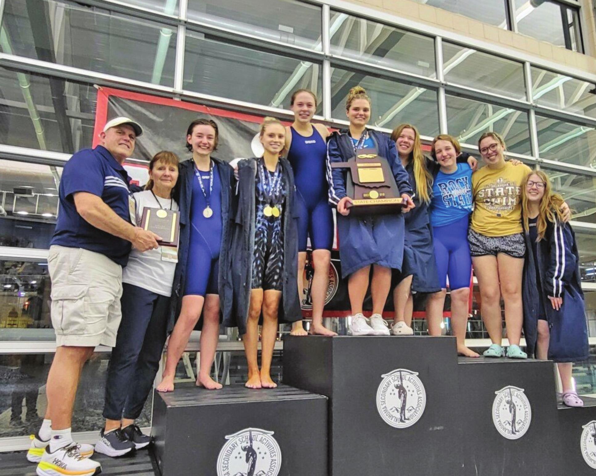 Shawnee Swim Girls Take State - Photo provided by Valarie Colburn.