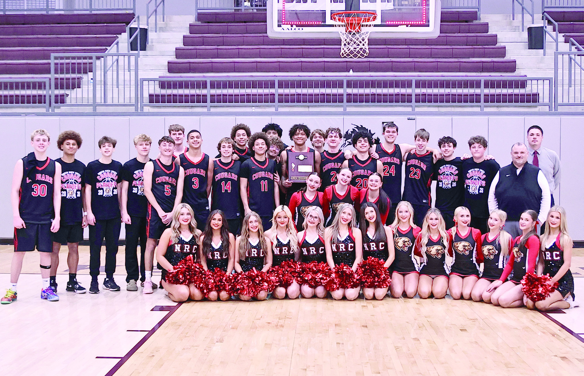 NRC boys claim the Area Championsip, beating Catoosa, 69-54, and moved on to State play on Mar. 10. NRC lost a buzzer beater against Fort Gibson to end their season at the new OG&amp;E Coliseum. See next week's issue for those photos. Photo Courtesy of Gowin Photography
