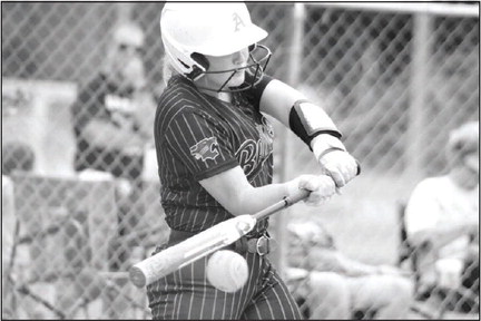 Bethel sophomore Payton Epperley makes contact with the ball during the Class 3A Regional Tournament against Jones on Sept. 21. Bethel won both games with Jones over two days, taking the Regional Championship.
