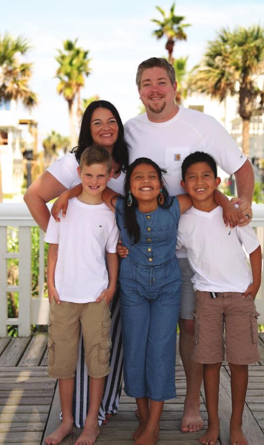 KC and David Koonce with their children.