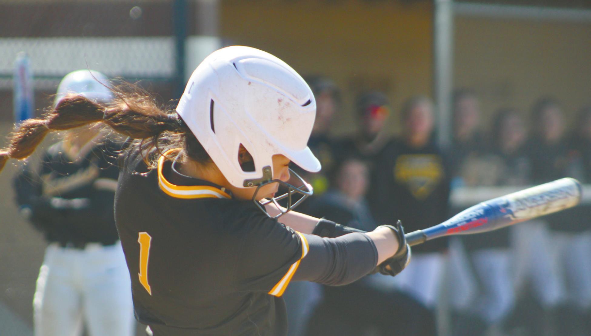 Tecumseh sophomore Serenity Jacoway takes her turn at bat in the game against North Rock Creek during the Harrah Tournament, held at the FireLake Ball Fields on March 24. The Tecumseh Lady Savages lost 2-4. Countywide &amp; Sun/Natasha Dunagan