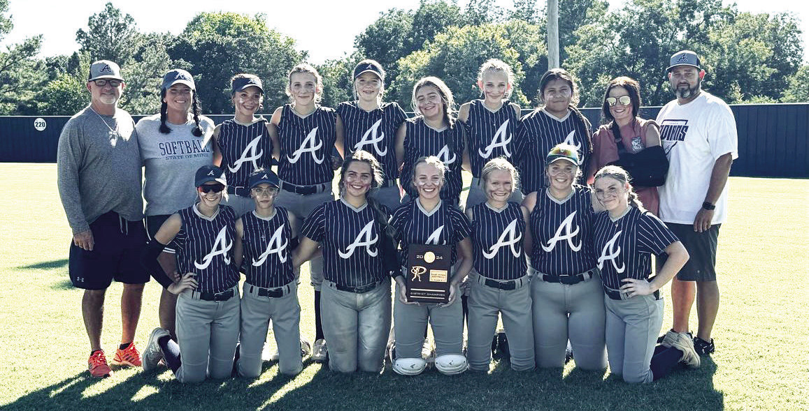 The Asher High School Sotball team won Districts on Thursday, Sept. 26. They continue on to Regional’s today (Thursday) at Soper. Photo Provided.