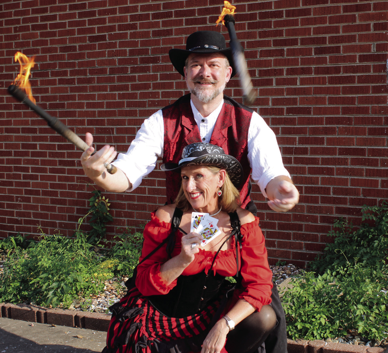 Creative Magic Productions, LLC, are nationally recognized entertainers and retired area educators "Jack Spade" (Jeff Hames) and "Annie Heart" (Valarie Hames), of Bethel. Photos by Natasha Dunagan, Countywide & Sun