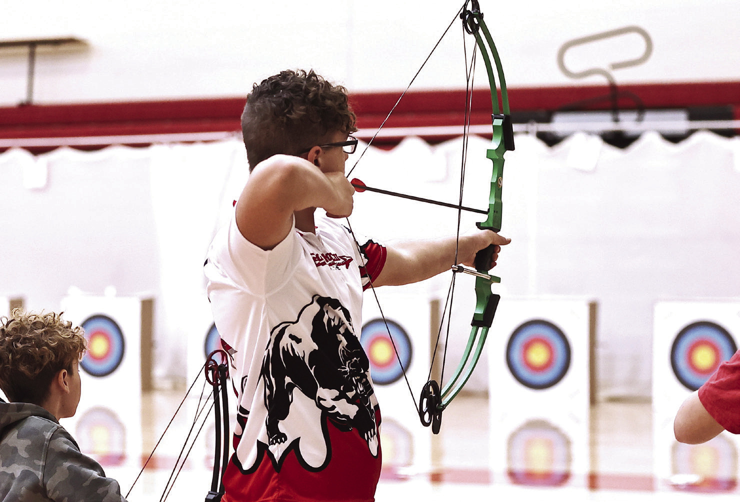 North Rock Creek’s archery team cleaned up this weekend at the NRC Winter Shootout, sweeping every trophy, Elementary, Middle and High School divisions. One of the top NRC HS shooters was Brodie Grace with a 282. Photo courtesy of Gowin Photography