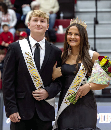 Dale held its Basketball Homecoming ceremonies on Jan. 30, and crowned Andrew Collins as king and Kaylyn Solis as queen. Photo provided by Rick Hester, Lincoln County News