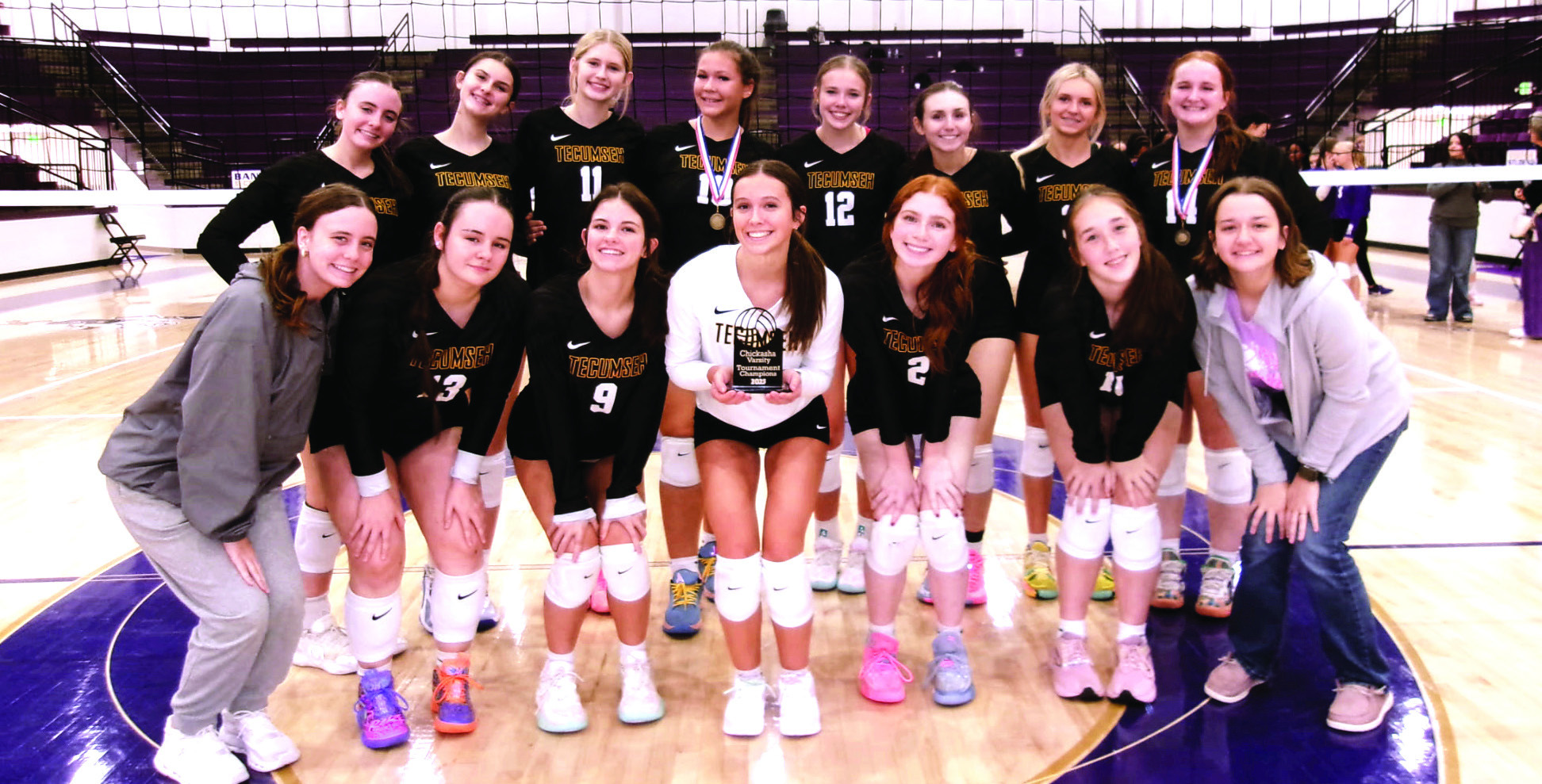 THS Volleyball went undefeated and ended the Chickasha Tournament as Champions on Sept. 6. Photo Provided