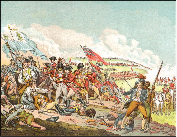 A depiction of the Battle of Bunker Hill (circa eighteenth century)