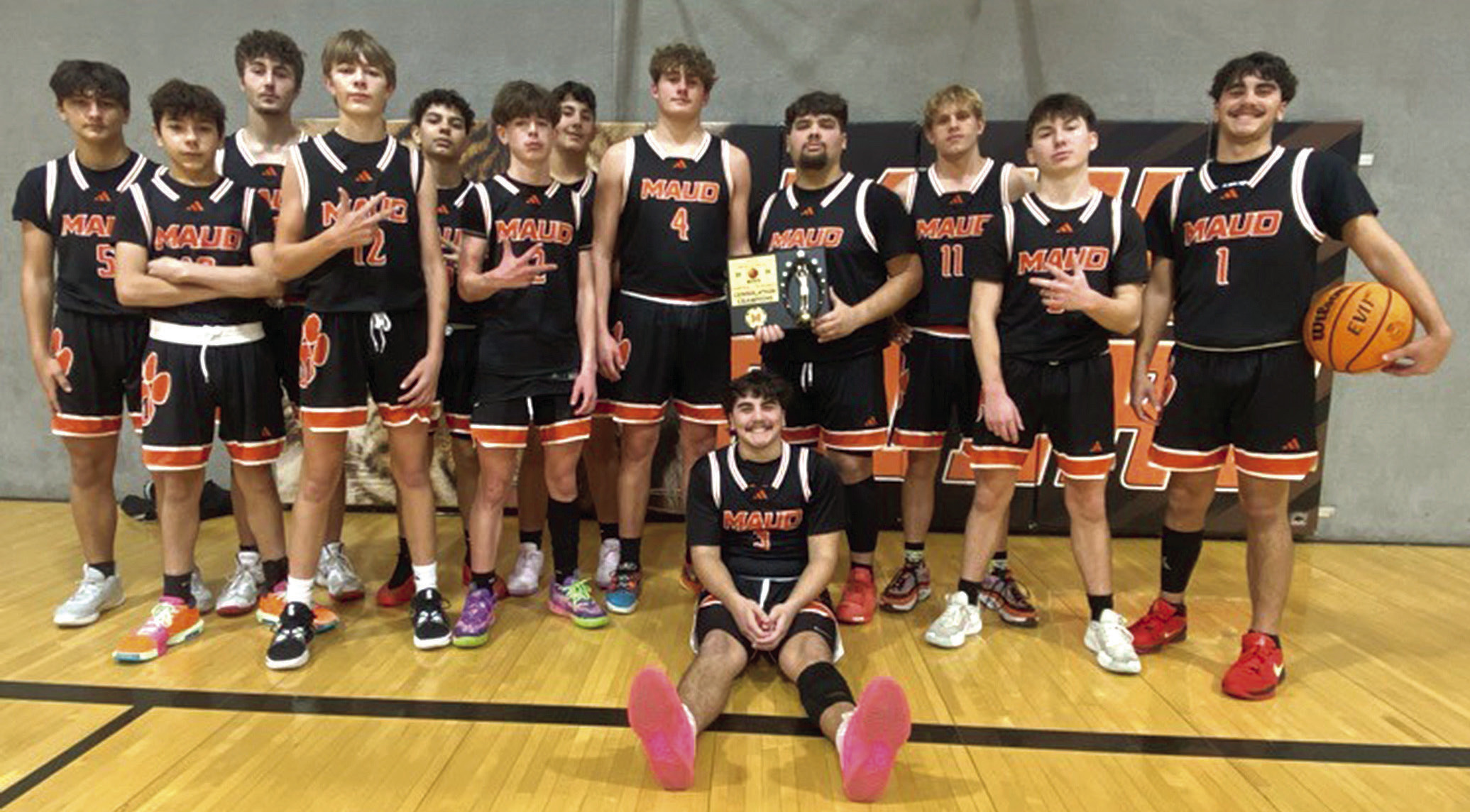The Maud Tigers won the consolation round of their OLG Propane 8-Man Basketball Classic, Dec. 5-7. On Dec. 5, they lost to Alex, 45-52, but they won against Maysville, 56-45, on Dec. 6, and they triumphed with Weleetka JV, 50-45, on Dec. 7. The Lady Tigers also competed in the tournament and made the consolation round. They lost to Alex, 19-51; won with Paoli, 53-25; and, fell to Depew, 34-46. Maud hosted seven teams from the area. Photo provided.