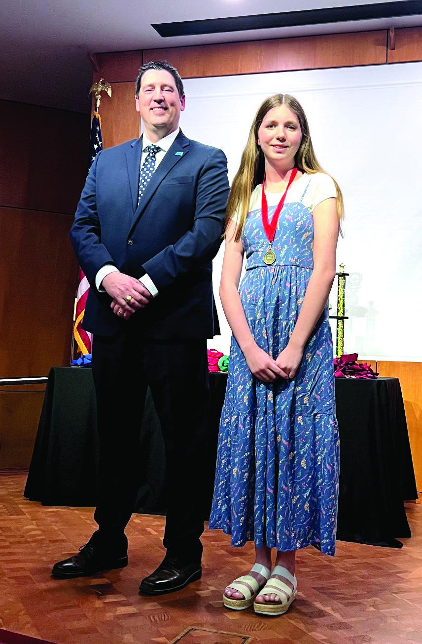 Eighth-grade student Molly Newsom earned second place in the Individual Documentary category for her project, “Documenting the Disaster: How the Oklahoma City Bombing Re- formed and Revolutionized Mental Health Care in the Newsroom.” Her accomplishment also earned her a spot at the National History Day competition in College Park, MD, this June. Photo Provided