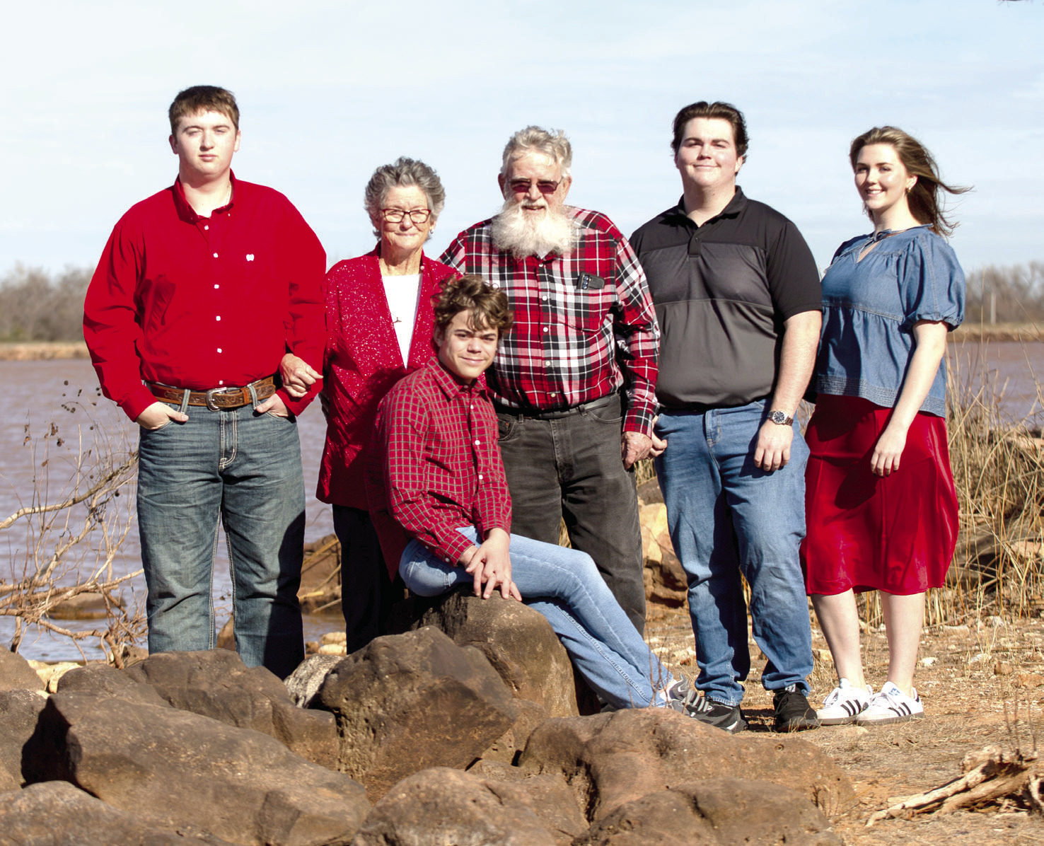 Jan Parker, second from left, is shown with her husband, Mayor Eddy Parker, and their grandchildren, from left, Harrison Kinsey, Maxwell Parker, Parker Davis, and Piper Davis. Photo Provided