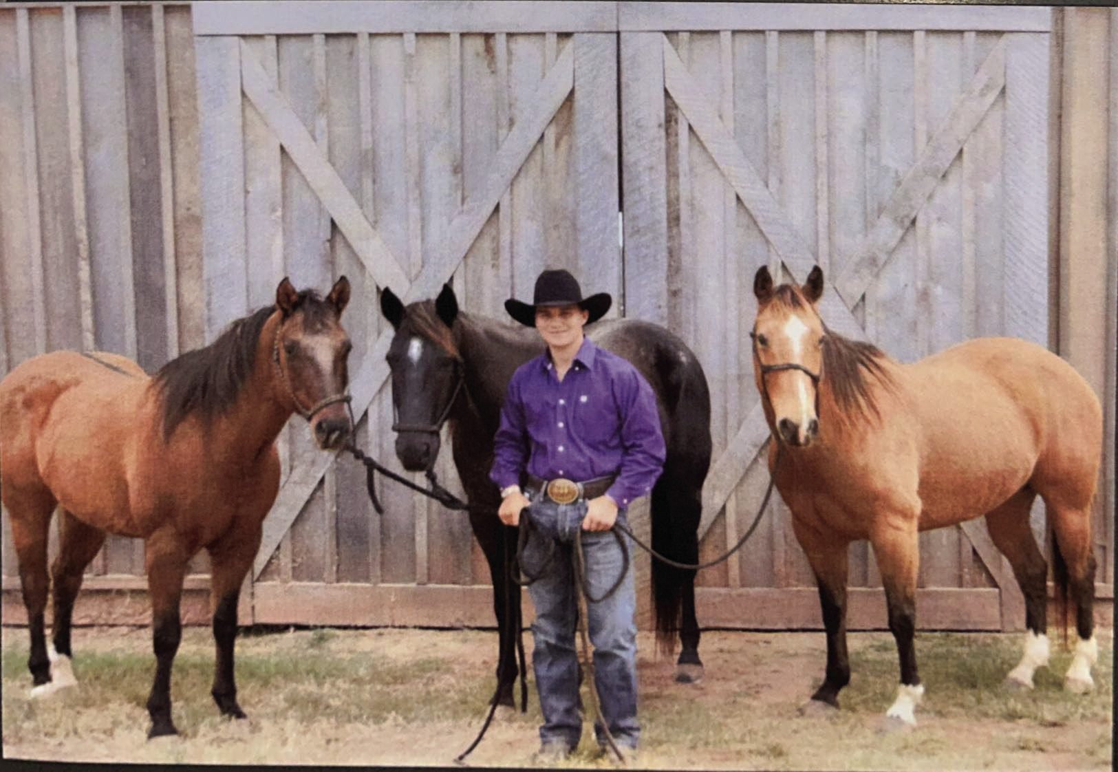 Tatum Roberts shared a photo of him and his horses with the Pottawatomie County Board of County Commissioners. Photo provided