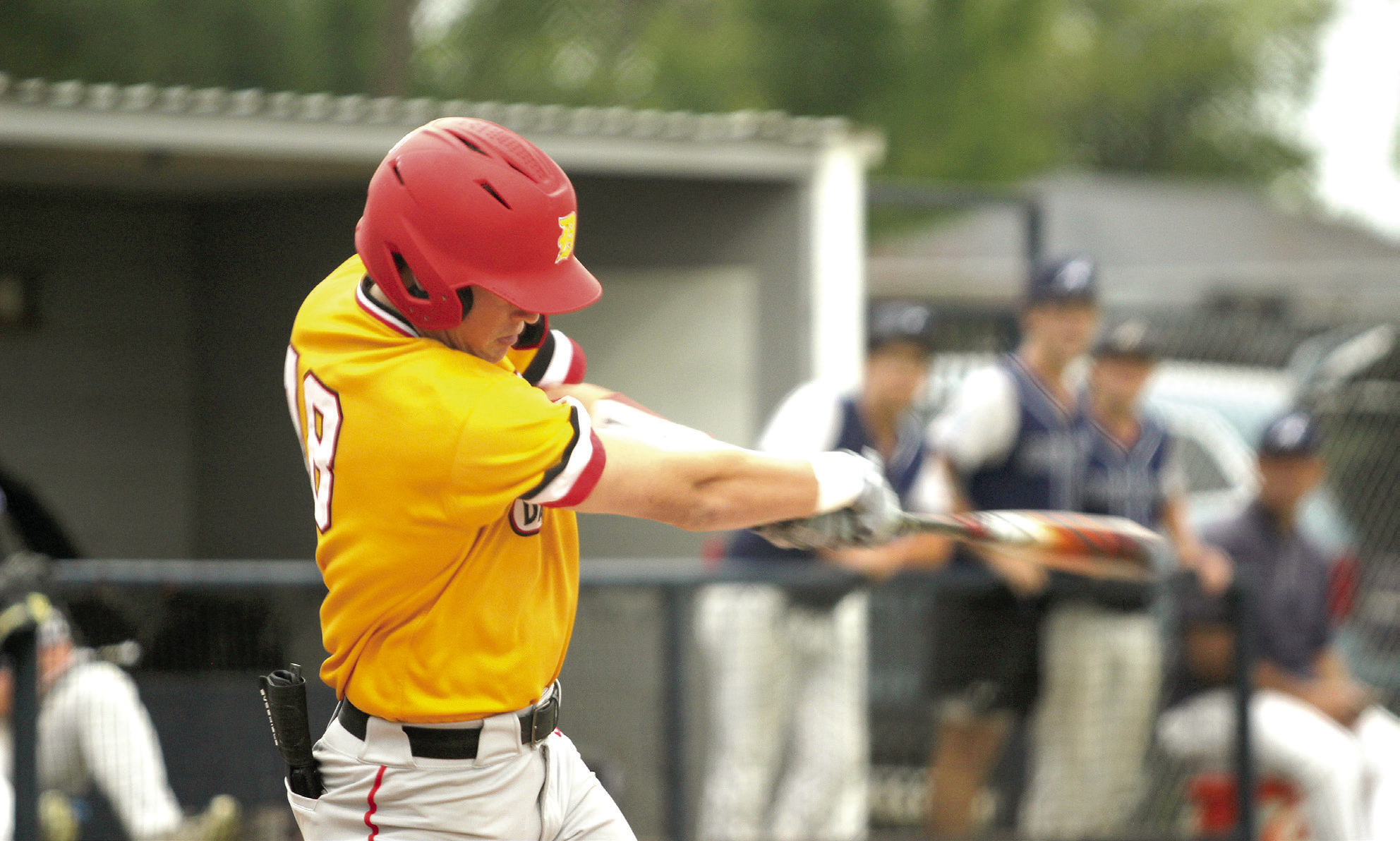 Dale junior Briar Turman smacks the ball in the fifth inning of the Asher Baseball Festival at Asher on Sept. 5. Dale won this game, 12-0, as well as their other two tournament games. Games were also held at Shawnee High School. Natasha Dunagan, Countywide &amp; Sun