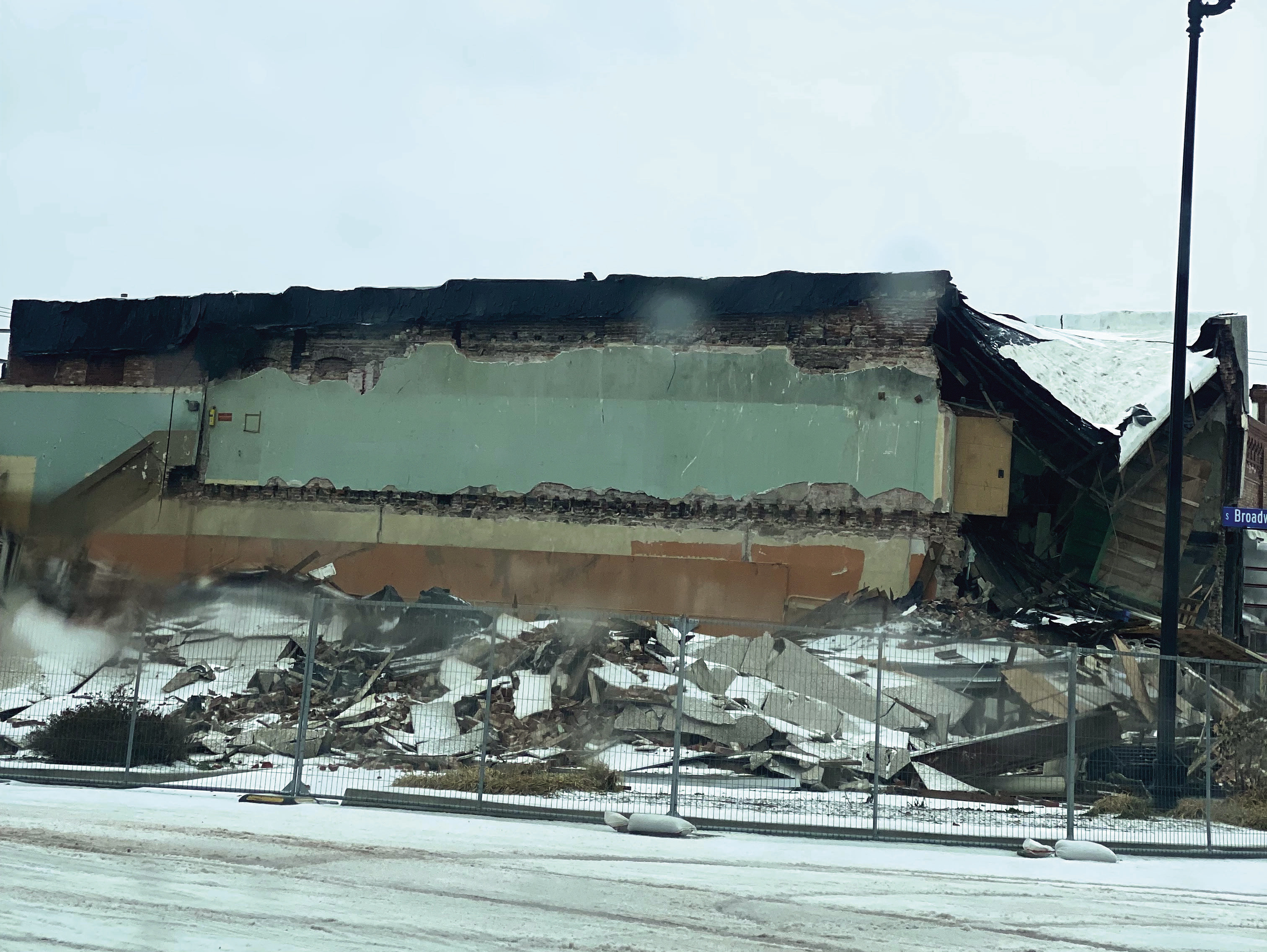 West Main Street Closed After Building Collapses