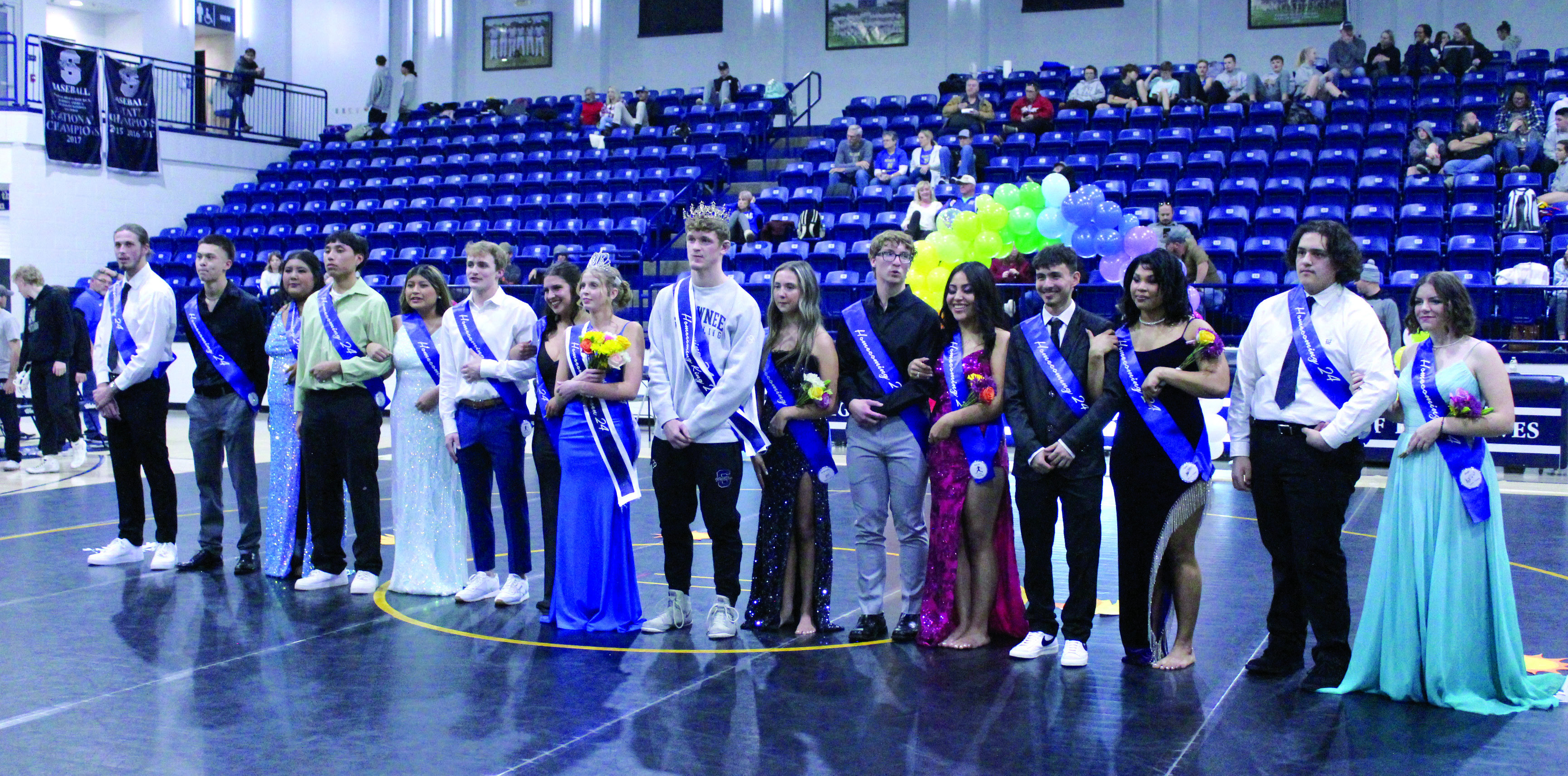 Shawnee held its Spring Homecoming ceremonies during the Jan. 25 wrestling dual with Noble. 