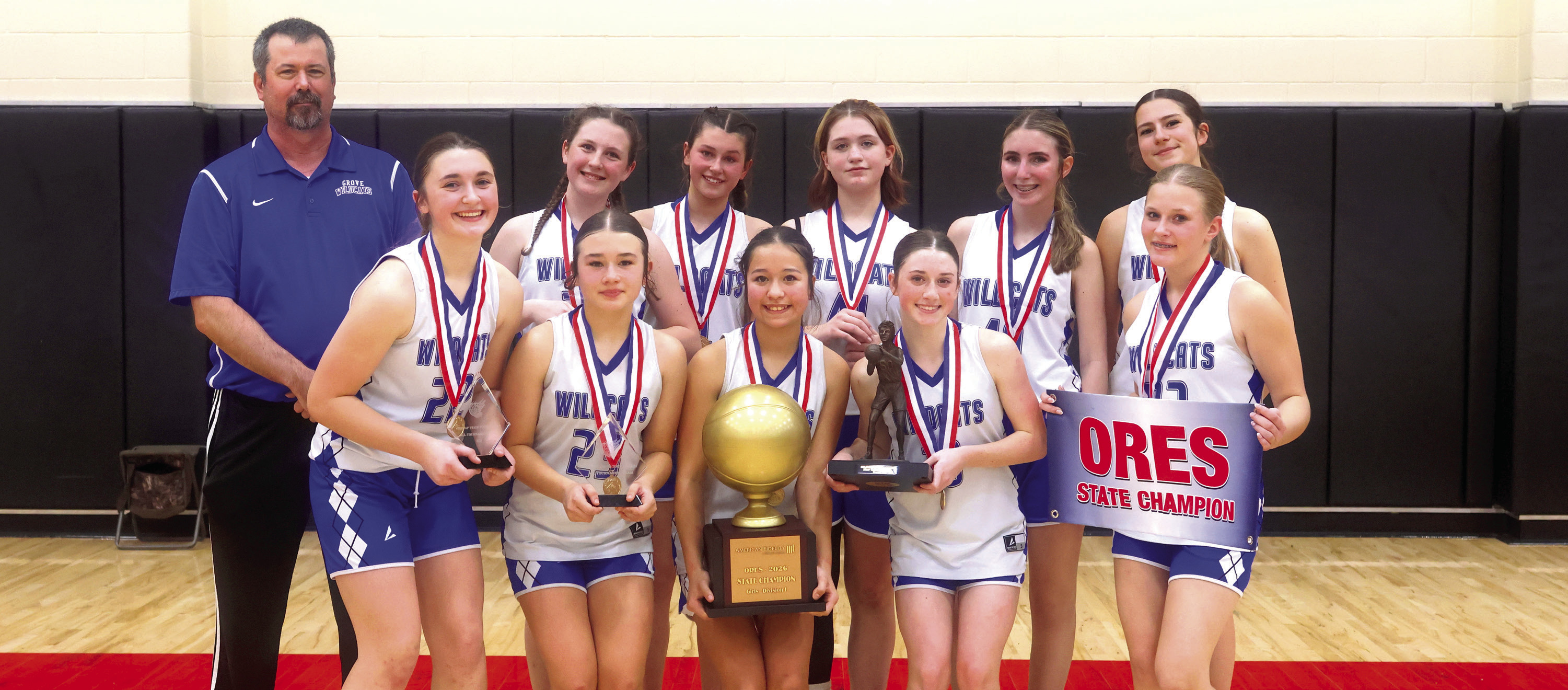 The ORES State basketball championships were held at NRC over Valentine's weekend. Grove girls took the Division 1 Championship as their first tournament win. Photos Courtesy of Gowin Photography