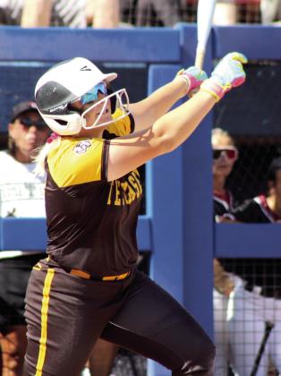 Tecumseh junior, pitcher Embrie Smith watches her ball soar in the fourth inning. Natasha Dunagan, Countywide &amp;amp; Sun