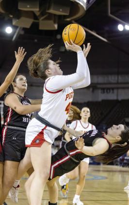 Dale's Danika Pendley makes a strong move in the lane in the semi-finals.