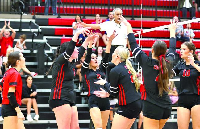 The North Rock Creek volleyball team swept Shawnee at home on Sept. 11th.