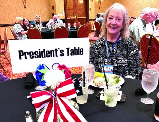 Oklahoma Press Association President Suzie Campbell stops for a quick meal before presenting awards to fellow journalists. She will turn over the reins on June 30, 2026 to President-Elect Erin Dyer Thompson. Julie Talton, Countywide &amp; Sun