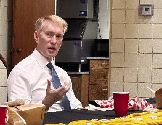 Sen. James Lankford sits down with community leaders to hear their concerns and answer questions. Suzie Campbell, Countywide &amp;amp; Sun