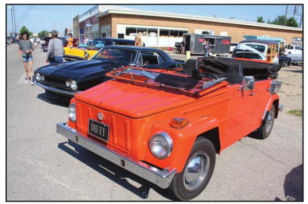 A 1973 Volkswagen Thing belonging to David Taylor, of Shawnee, was one of more than 178 entries in the City of 5 Nations Downtown Auto Show &amp; Shine in downtown Shawnee on July 16. Taylor said it originally belonged to his father-in-law who was a Shriner in Wichita, KS, and it is mostly original. Taylor's wife, Dana, also entered her 1971 Carman Ghia, which Taylor restored at Gordon Cooper Technology Center. Countywide &amp; Sun/Natasha Dunagan
