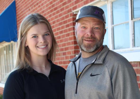 Tecumseh High School junior, Katelyn Fleming, and her father Shawn Fleming pose together on March 26. Katelyn is the recipient of the Gordon Richards, Sr. Achievement Award for the Tecumseh FFA chapter this year, and Shawn received it in 1990. Katelyn’s grandfather also received the award in 1961. Countywide &amp;amp; Sun/Natasha Dunagan