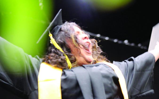 Anna Harjo shouts with joy after getting her diploma. Tecumseh High School graduated 152 seniors. Natasha Dunagan, Countywide &amp;amp; Sun