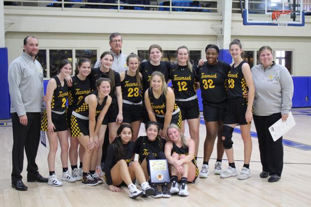Tecumseh Lady Savages with Consolation Championship Trophy