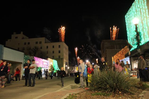 Fireworks looking east