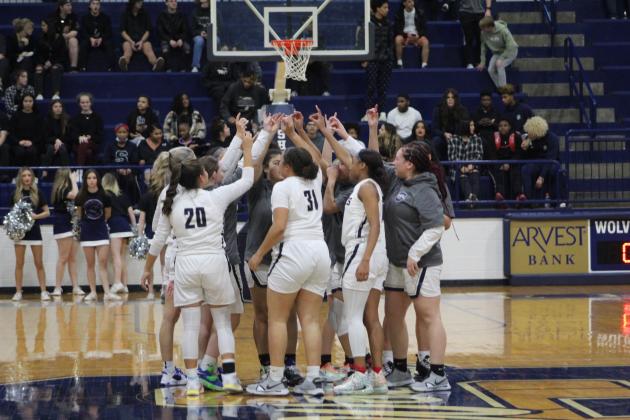 Lady Wolf Pack Huddle