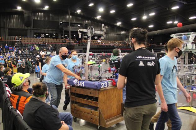 The Sprockets team won the Engineering Inspiration Award at OK Reg.