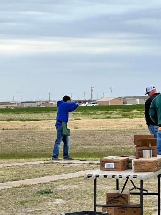 Bethel freshman Wes Gurney competes in trap shooting at the OKSSSP State Competition in El Reno on April 13. Photo provided.