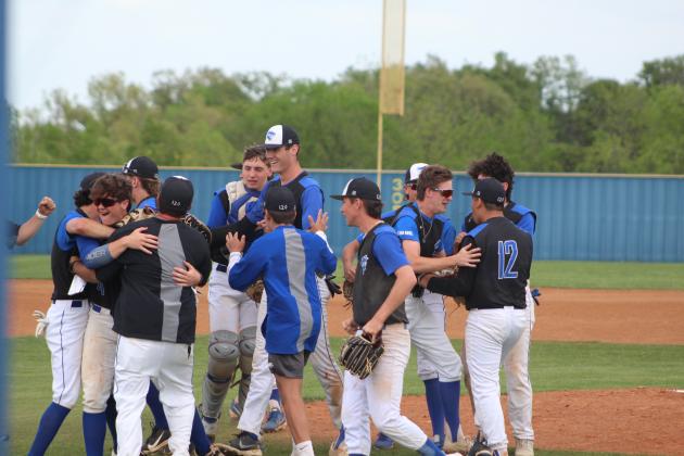 Celebrating on the pitcher's mound