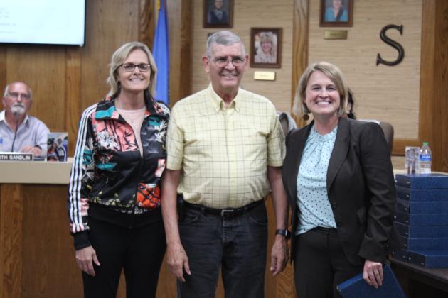 Sup. Dr. April Grace, retiree John Stell &amp; Meggan Wilson