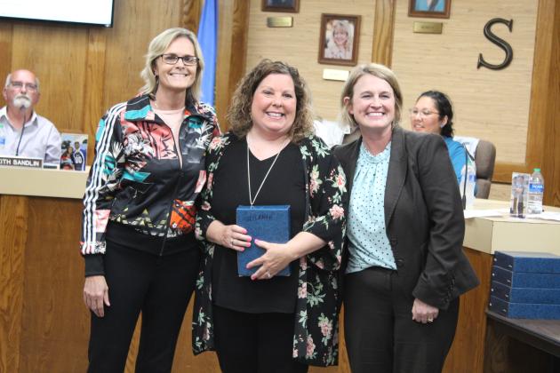 Sup. Dr. April Grace, retiree Kristi Heilaman &amp; Meggan Wilson