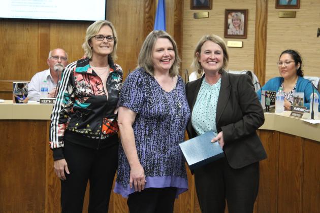 Sup. Dr. April Grace, retiree Pam Hodges &amp; Meggan Wilson