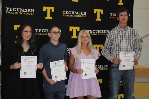 Josie Hilton, Conner Burger, Lauren Taylor, and Kyle Gregory received the American Citizenship Award.