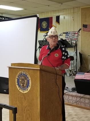 American Legion District Commander Jimmy Keene