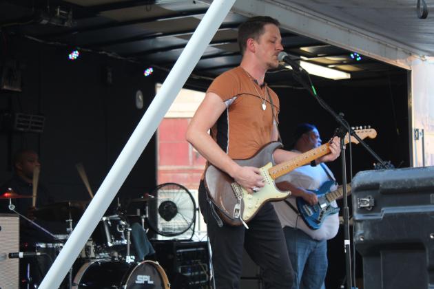 The Michael Lee Band performs during Blues on Broadway at Tom Terry Park in Shawnee on June 18. Kevin Vaughn also sang the blues at the event. Countywide &amp; Sun/Natasha Dunagan