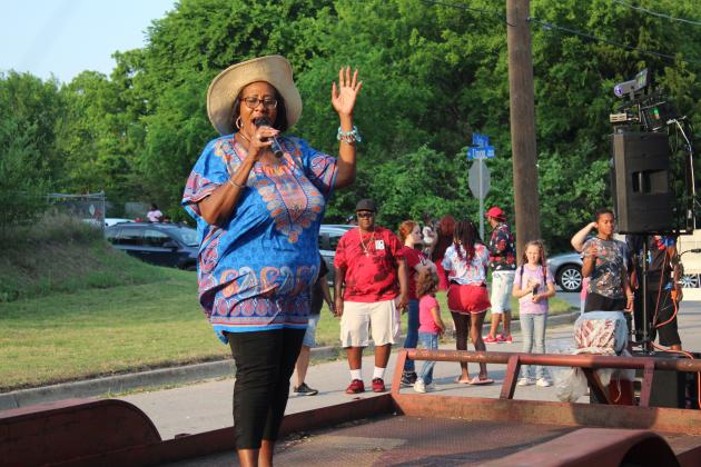 Anice Young performs a gospel song.