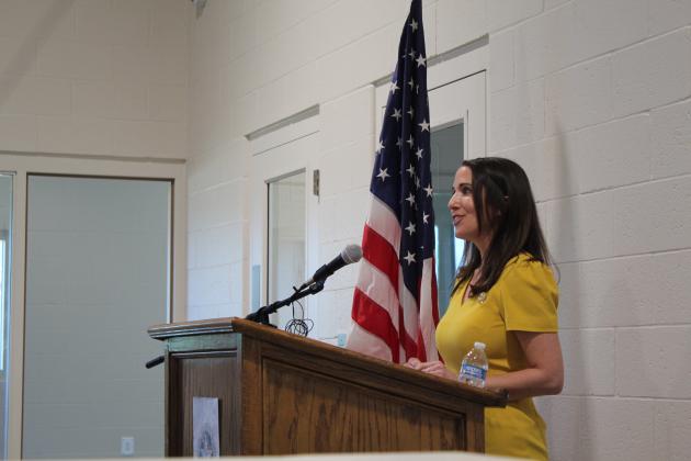 OJA Executive Director Rachel Holt speaks at the ribbon-cutting ceremony on June 24.