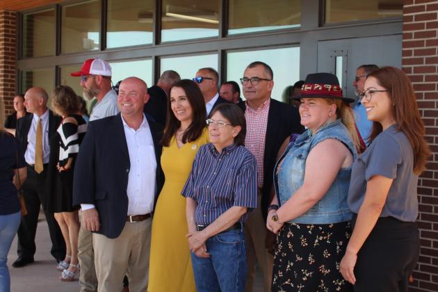 OJA employees with Executive Director Rachel Holt (in yellow)