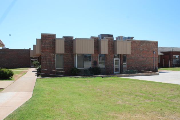 Old cafeteria, now storage and family meeting area