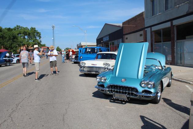 This 1959 Corvette, owned by Joe Kreke, Choctaw, won in the 1950s category. Kreke found the car in a field in Harrah in 2007.