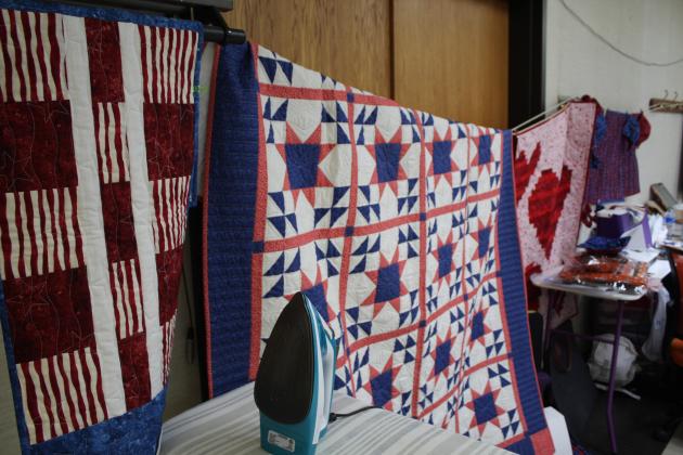Shawnee's Spinning Spools Quilt Guild Quilt Camp patriotic quilts