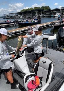 Bagging a fish to weigh