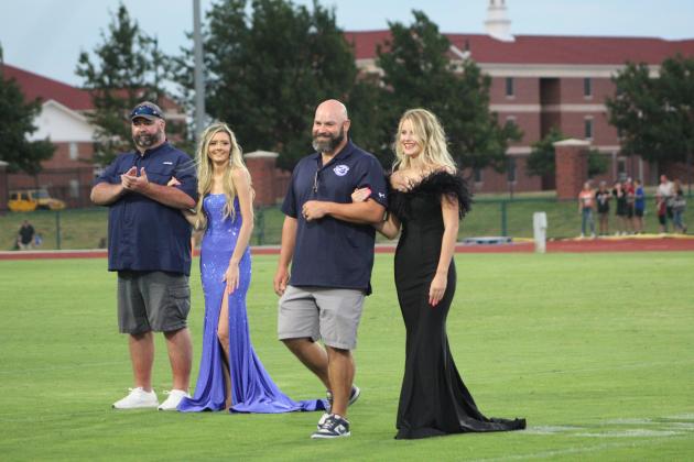 The All-State Football Queen is chosen, Olivia McGuire (in black) of Velma-Alma.