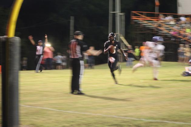 Maud senior Vcake Wassana runs in the last touchdown of the night during the first game of the season on Aug. 26. Maud won against Depew, 52-6. Countywide &amp; Sun/Natasha Dunagan