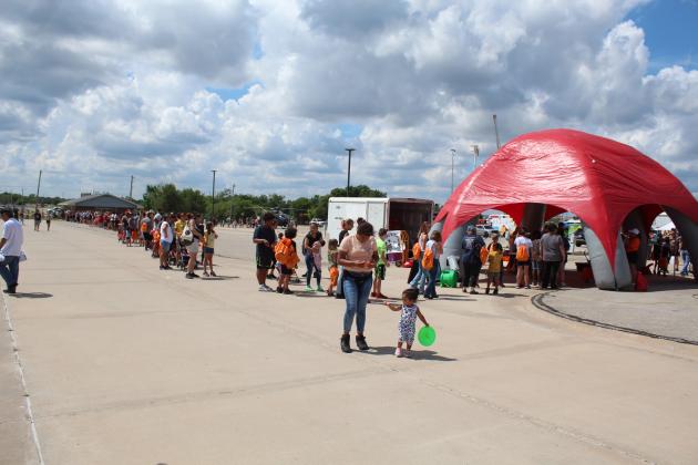 Line for backpacks and T-shirts