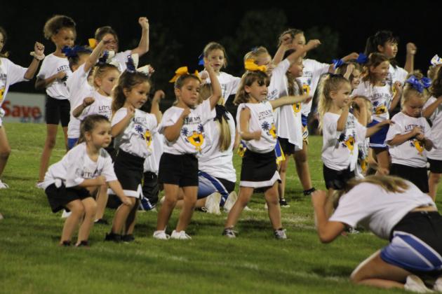 The Little Miss Wild Kitty cheerleaders perform.